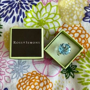 Aquamarine Cocktail Ring - Size 6